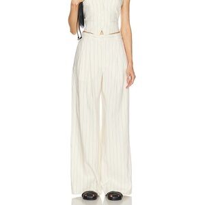 ALC Alfie Pinstripe Cream Trousers Size 4